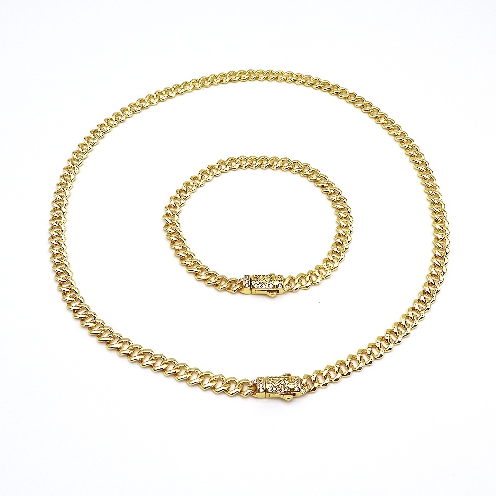 Elegant Gold Necklace and Bracelet Set